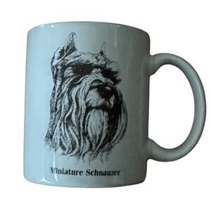 Miniature Schnauzer Coffee Mug Cup Papel Freelance Dog Adoption I Love My Pet